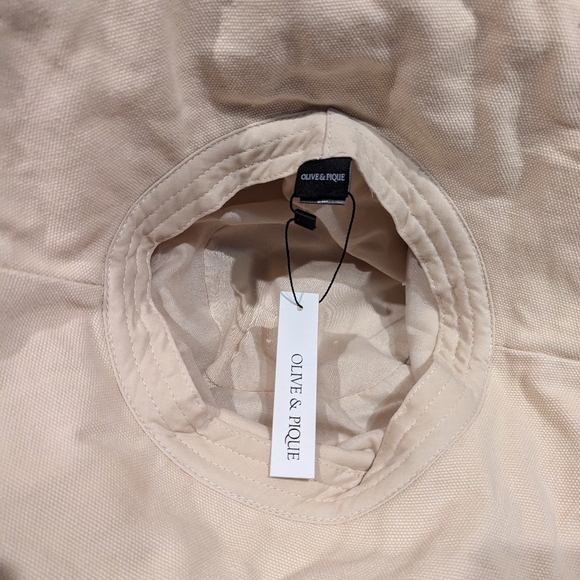 Olive & Pique Cream/Ivory Color Cotton Bucket Hat NWT - Picture 3 of 11